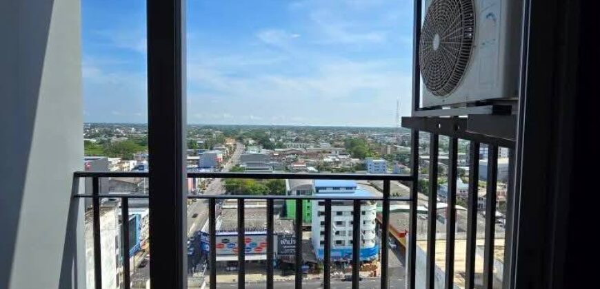 Plus Condo Hatyai สภาพห้องใหม่พร้อมให้เช่าขนาดห้อง 30 ตารางเมตร